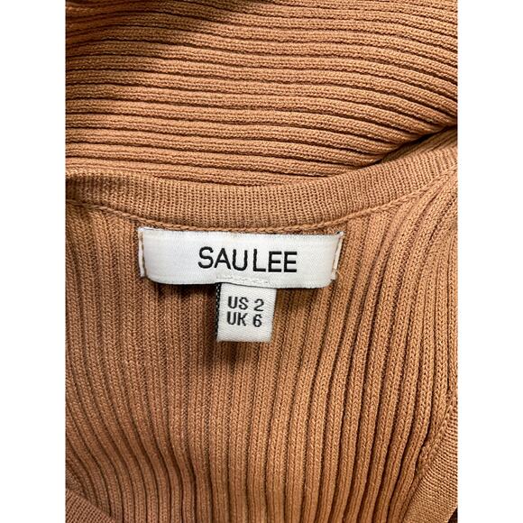 Sau Lee 'Parker' Brown Viscose Knit Dress Size 2 - Picture 4 of 5
